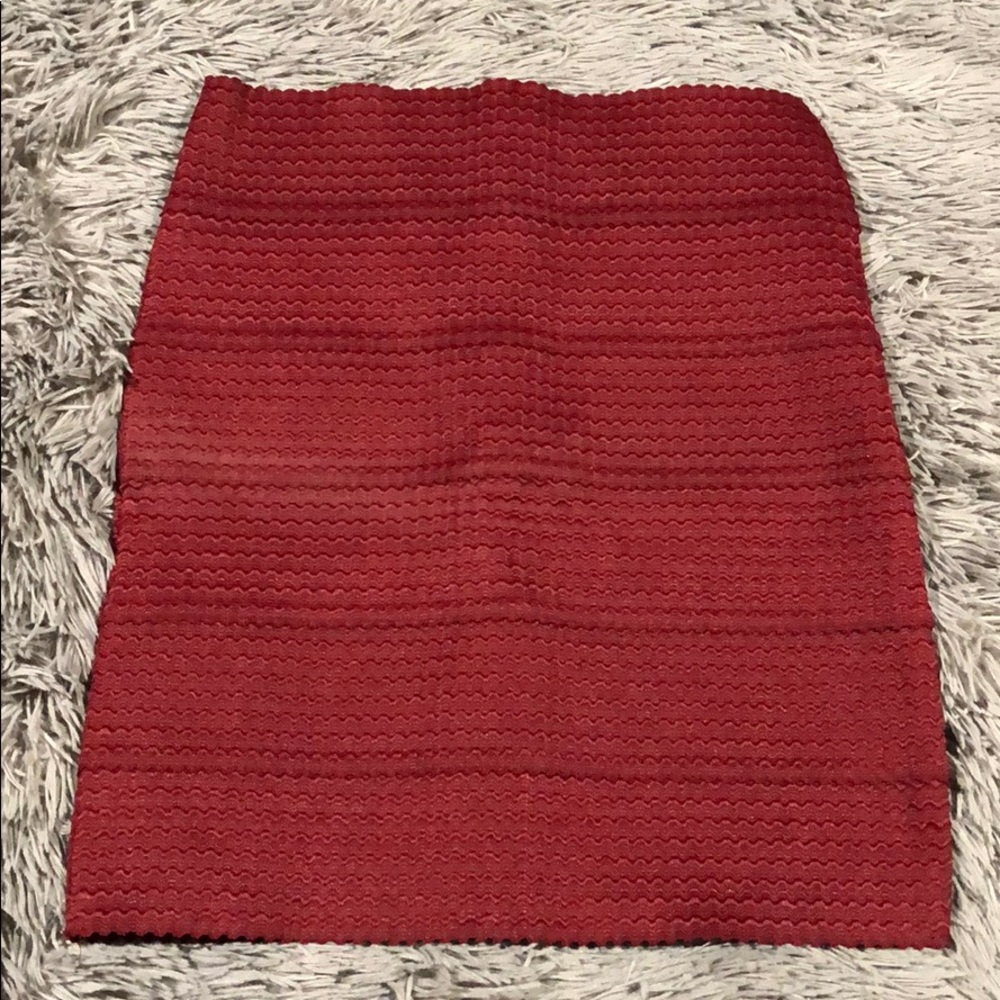 Burgundy Skirt.